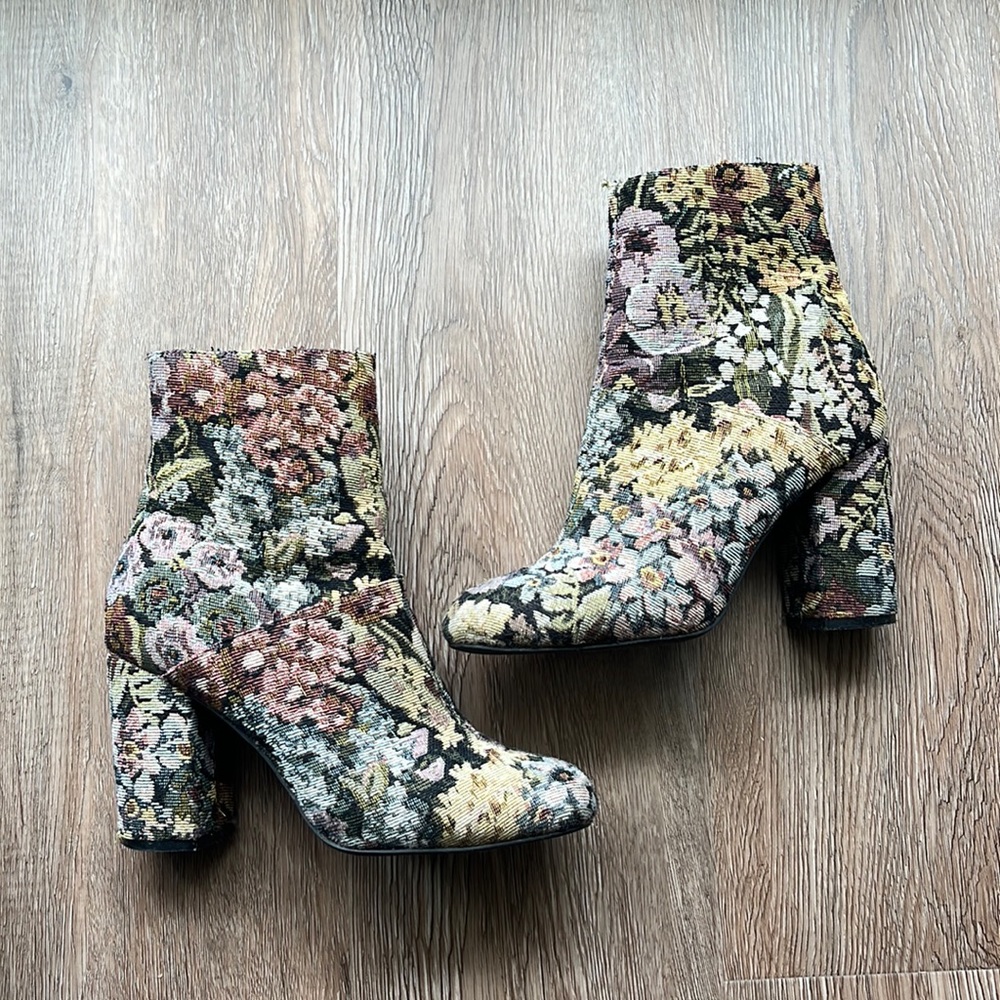 Urban Outfitters Floral Booties